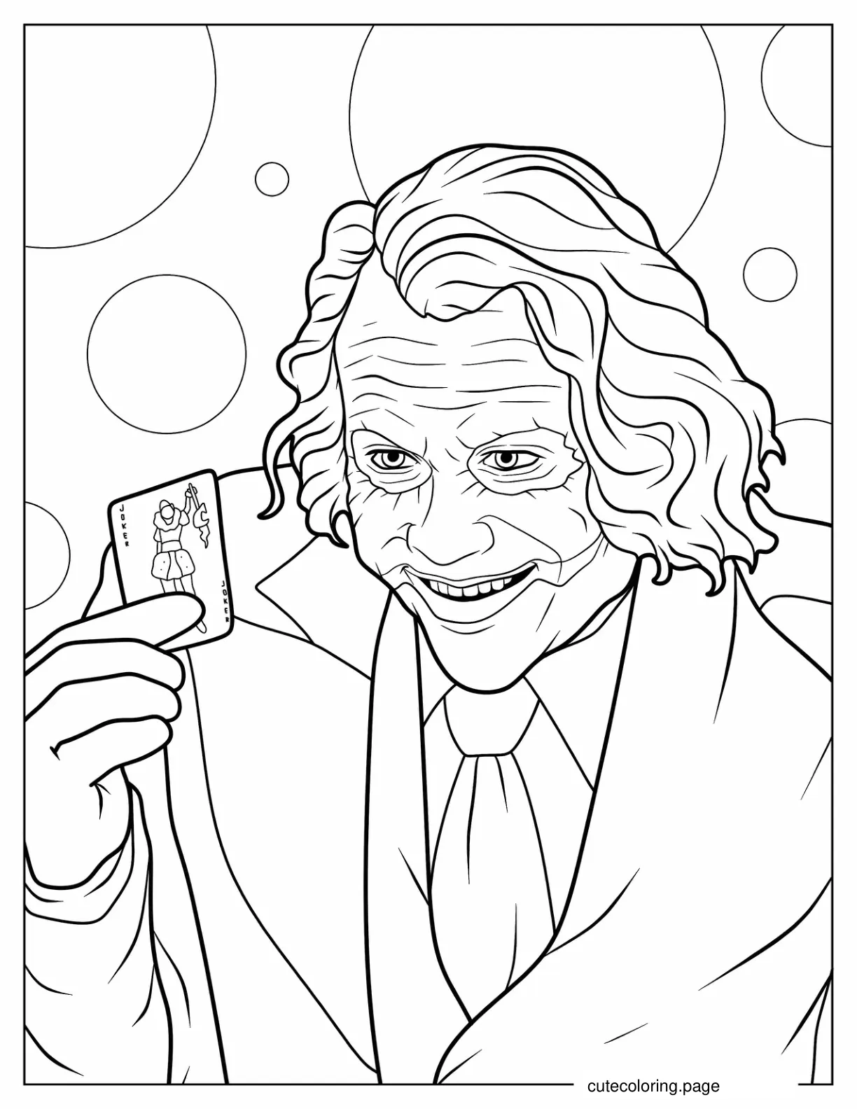 Detailed Heath Ledger The Joker coloring page