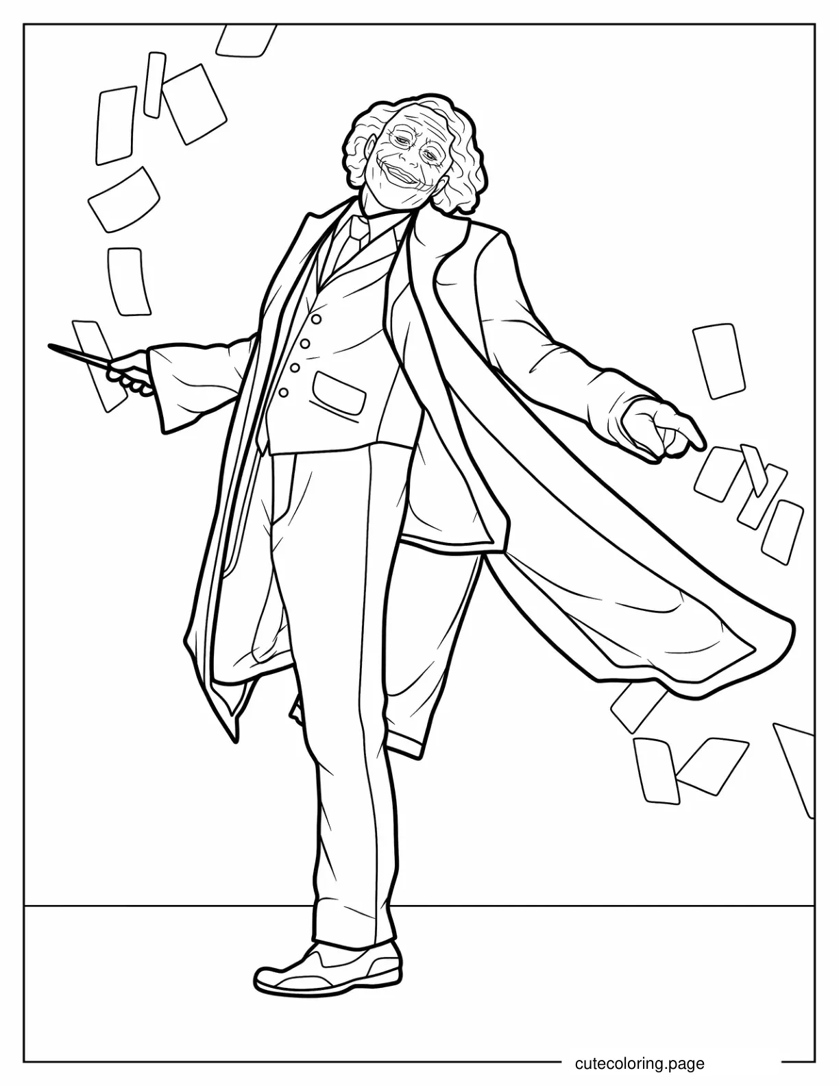 Heath Ledger As Joker To Color coloring page