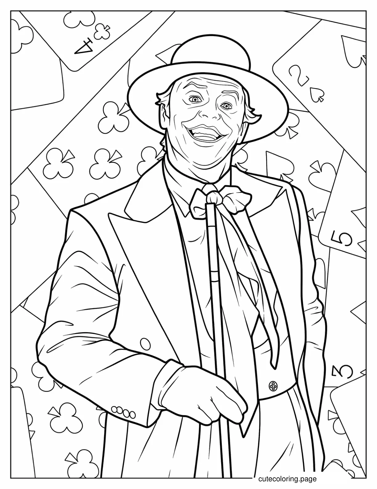 Jack Nicholson As Joker Coloring In coloring page