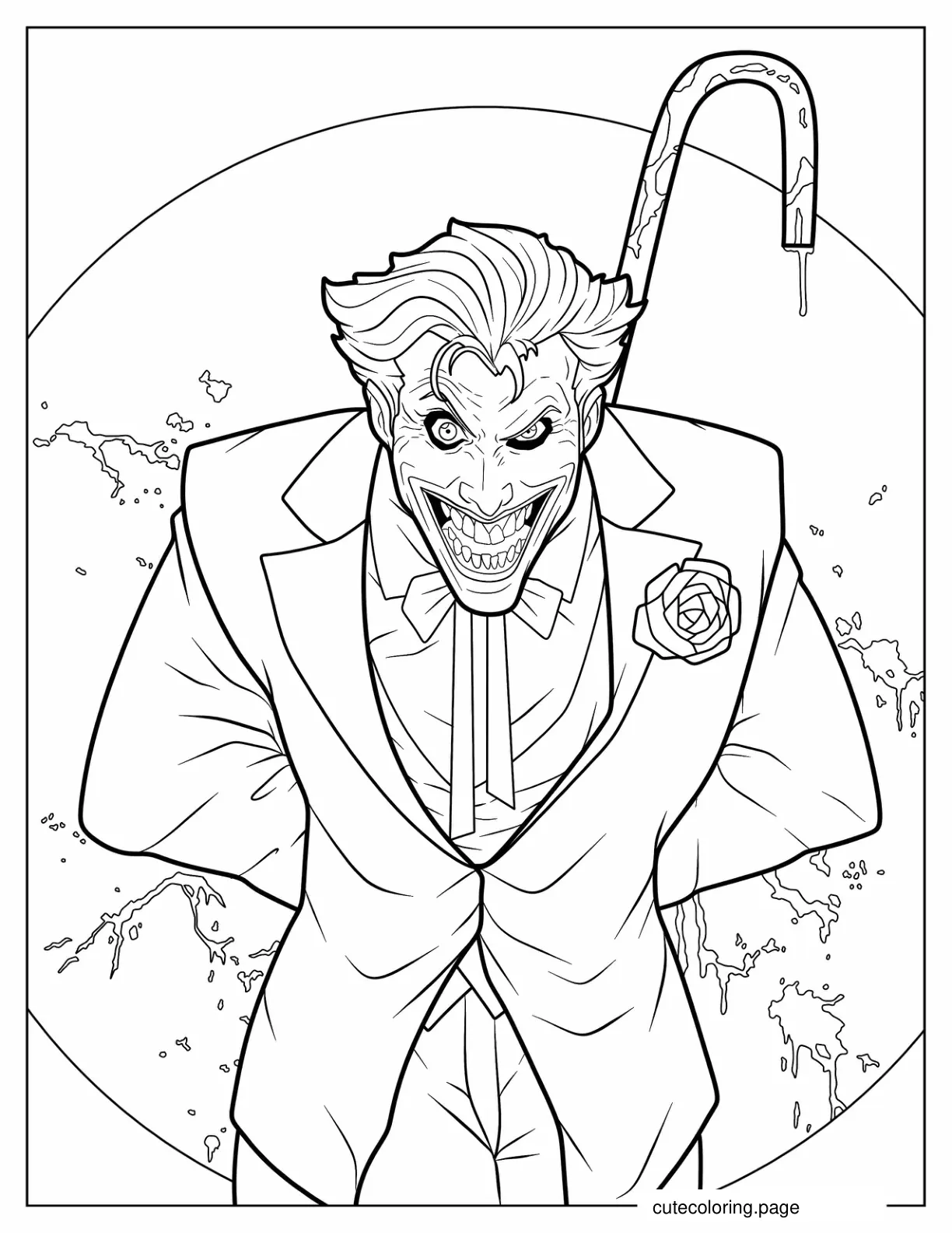 Joker The Clown Prince Of Crime Coloring Sheet coloring page