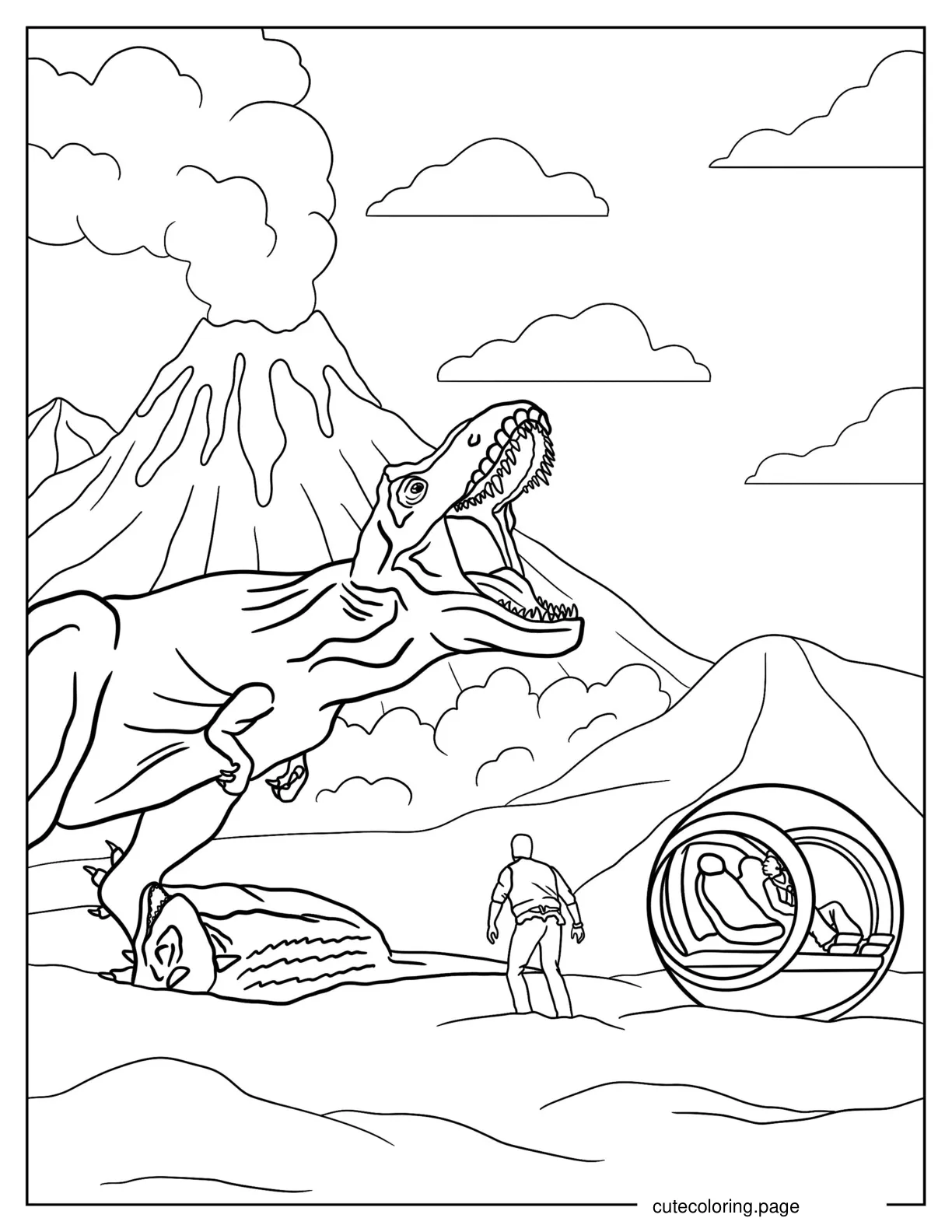 Jurassic World Movie Poster Coloring Page coloring page