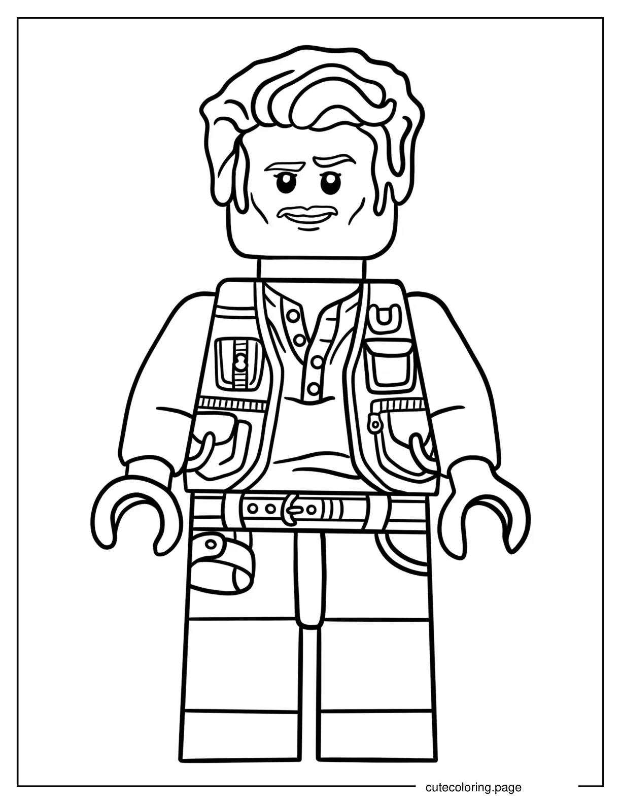 Lego Owen Grady From Jurassic World To Color coloring page