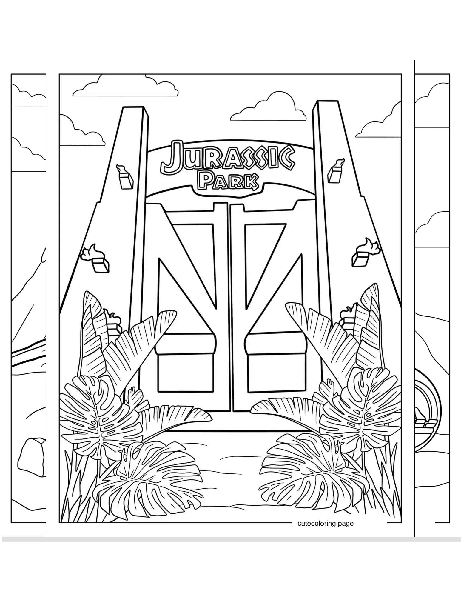 jurassic park coloring pages coloring page