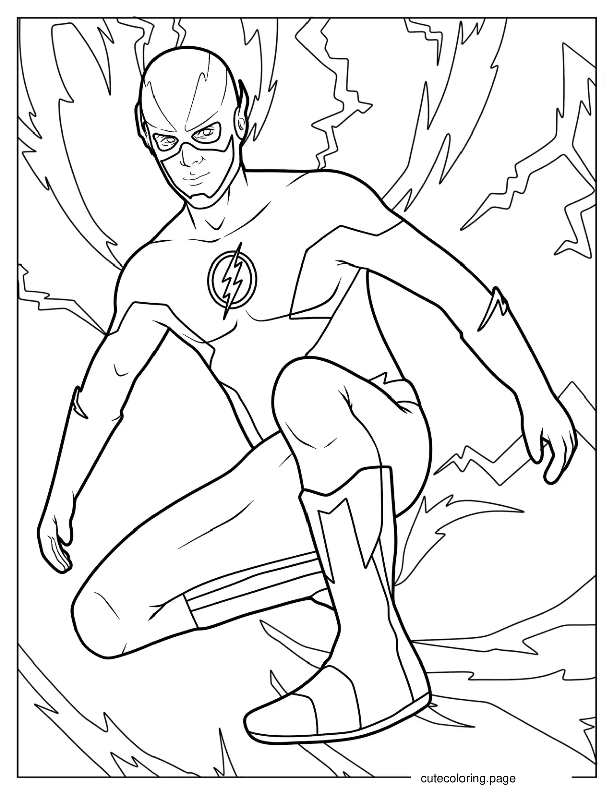 Easy Outline Of The Flash coloring page