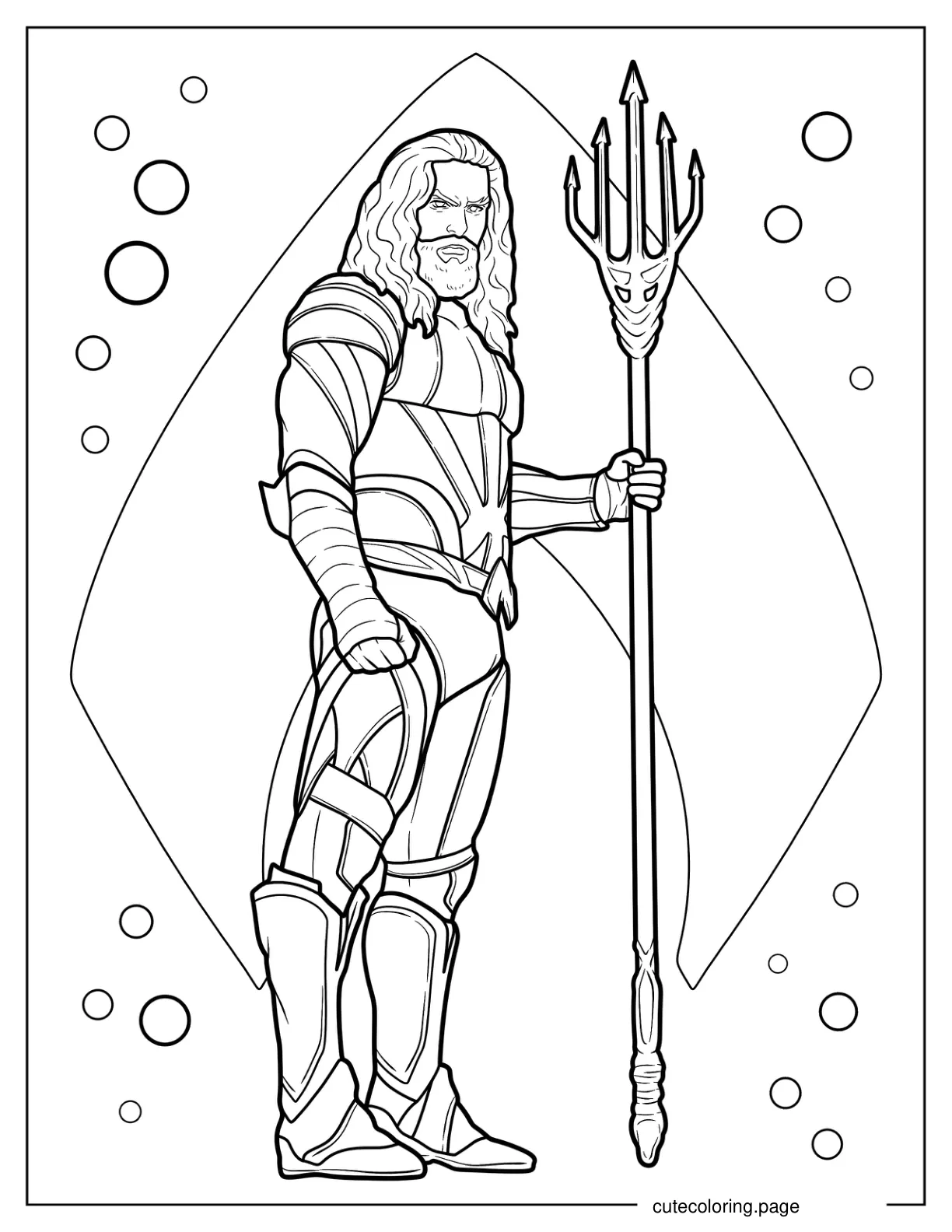 Justice League Aquaman Arthur Curry coloring page