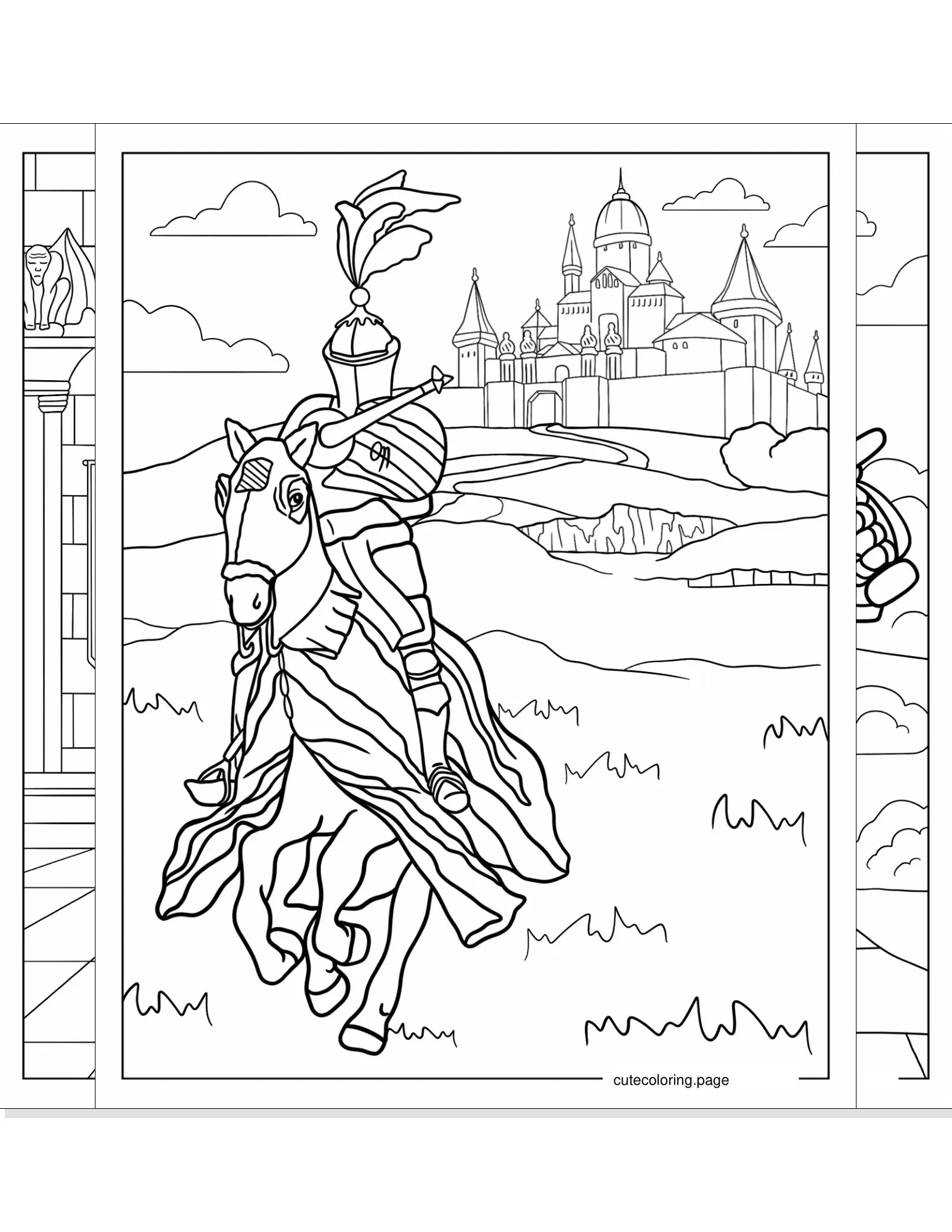 knight coloring pages coloring page