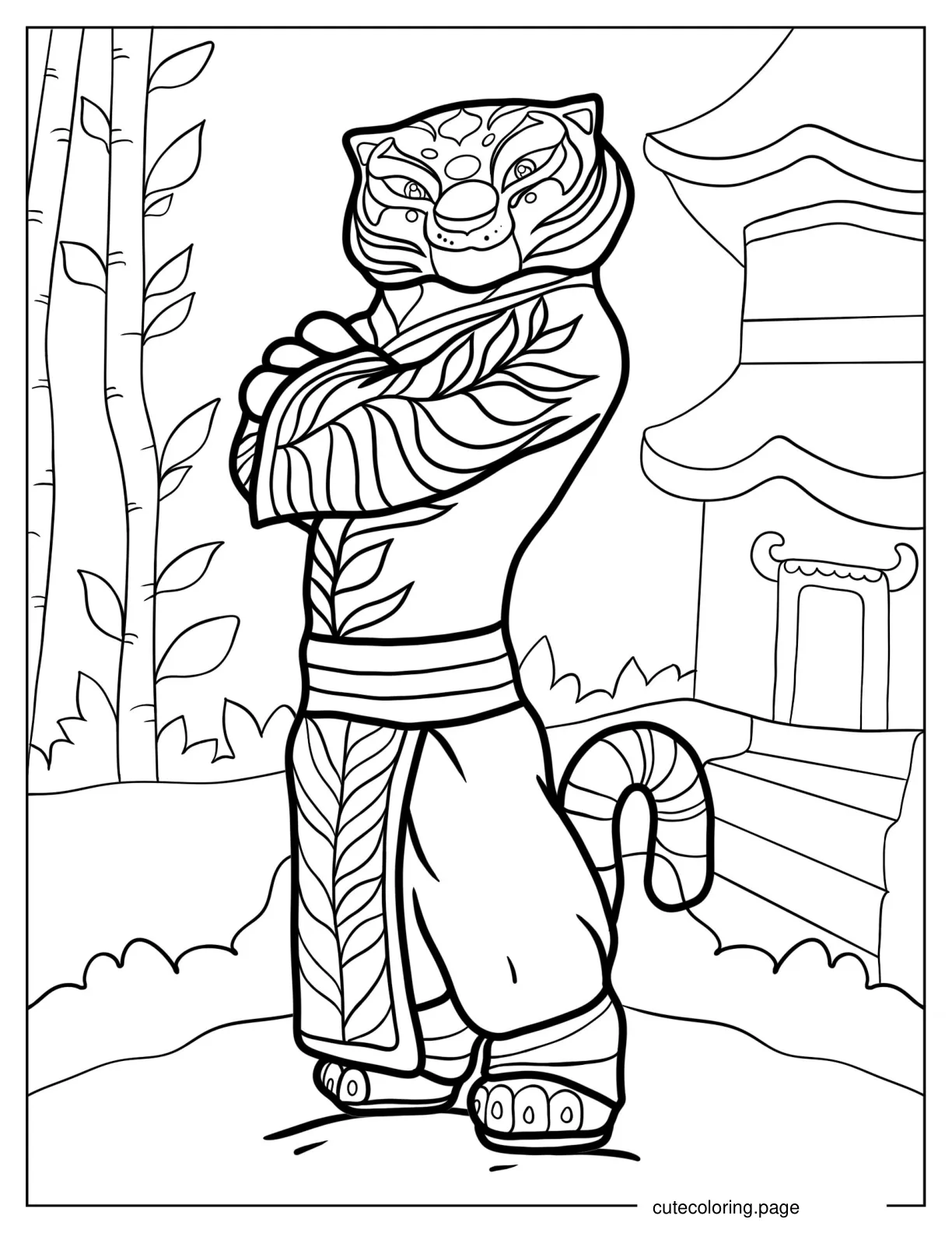 Coloring Sheet Of Tigress coloring page