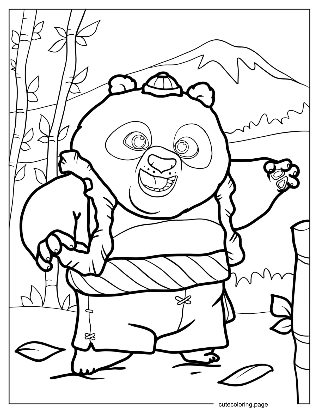 Cute Baby Po Coloring In For Kids coloring page