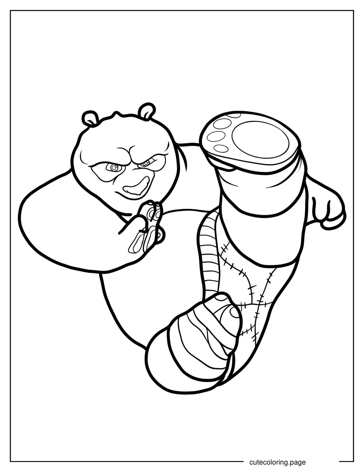 Easy Coloring Page Of Po For Kids coloring page