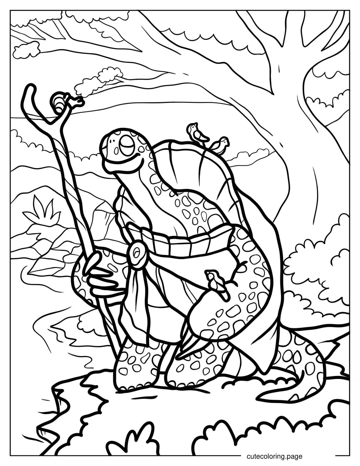 Grand Master Oogway coloring page