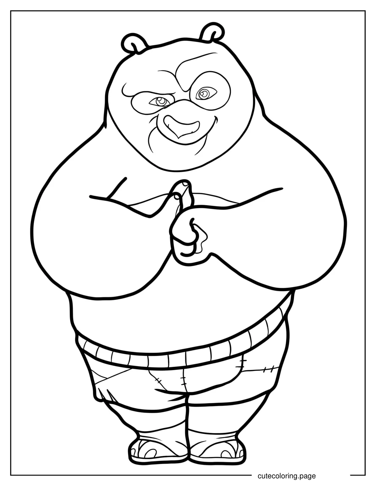 Kung Fu Panda Coloring In For Preschoolers coloring page