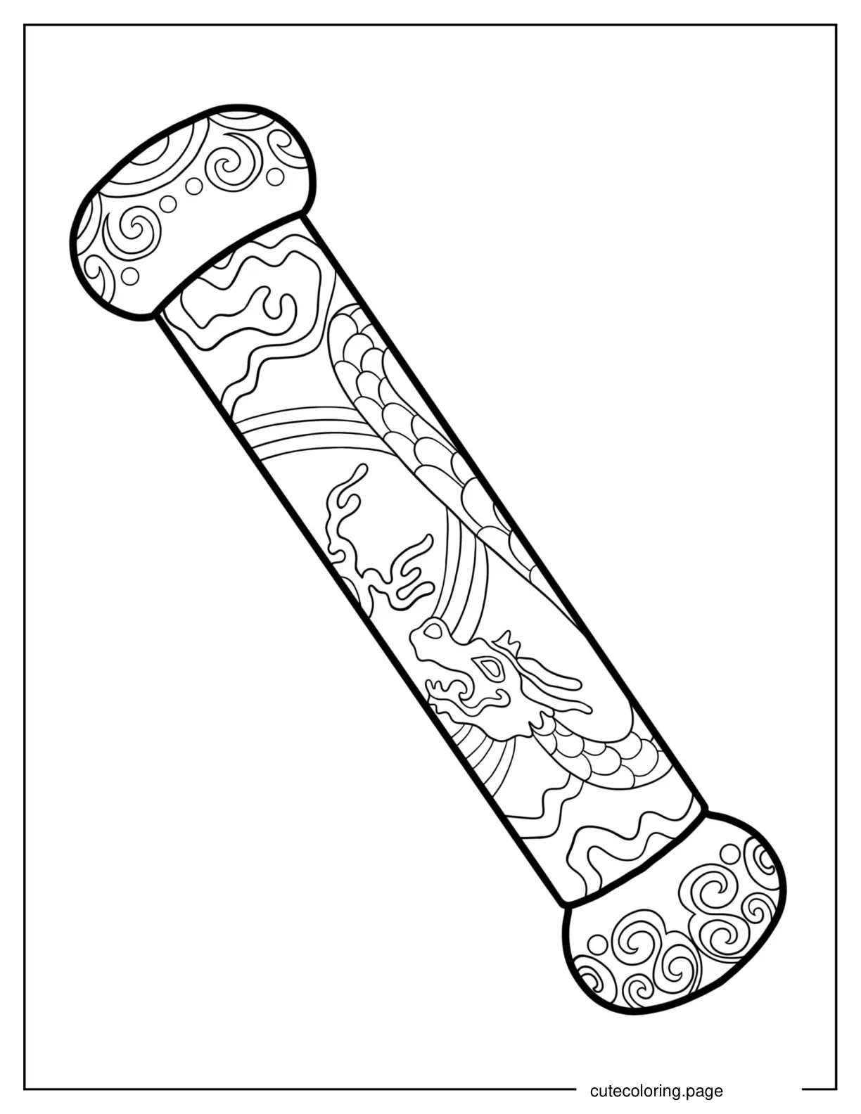 Kung Fu Panda Dragon Scroll coloring page