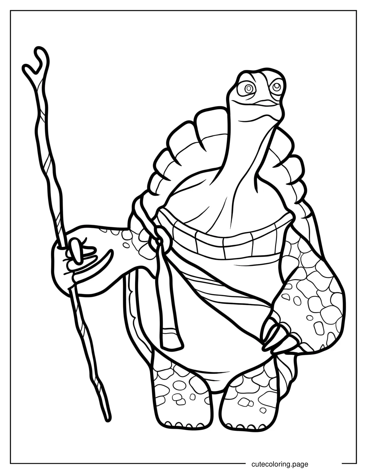 Outline Of Grand Master Oogway Coloring Sheet coloring page