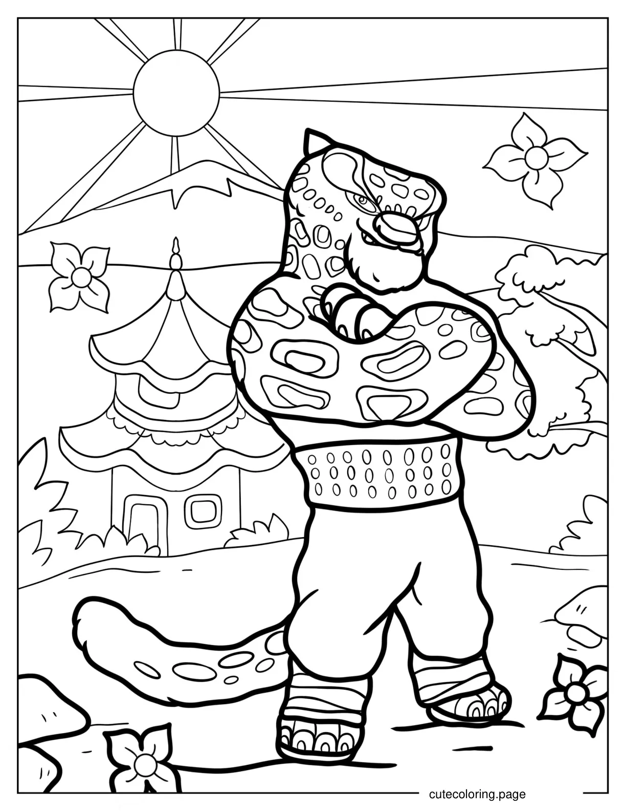 Tai Lung Coloring In For Kids coloring page