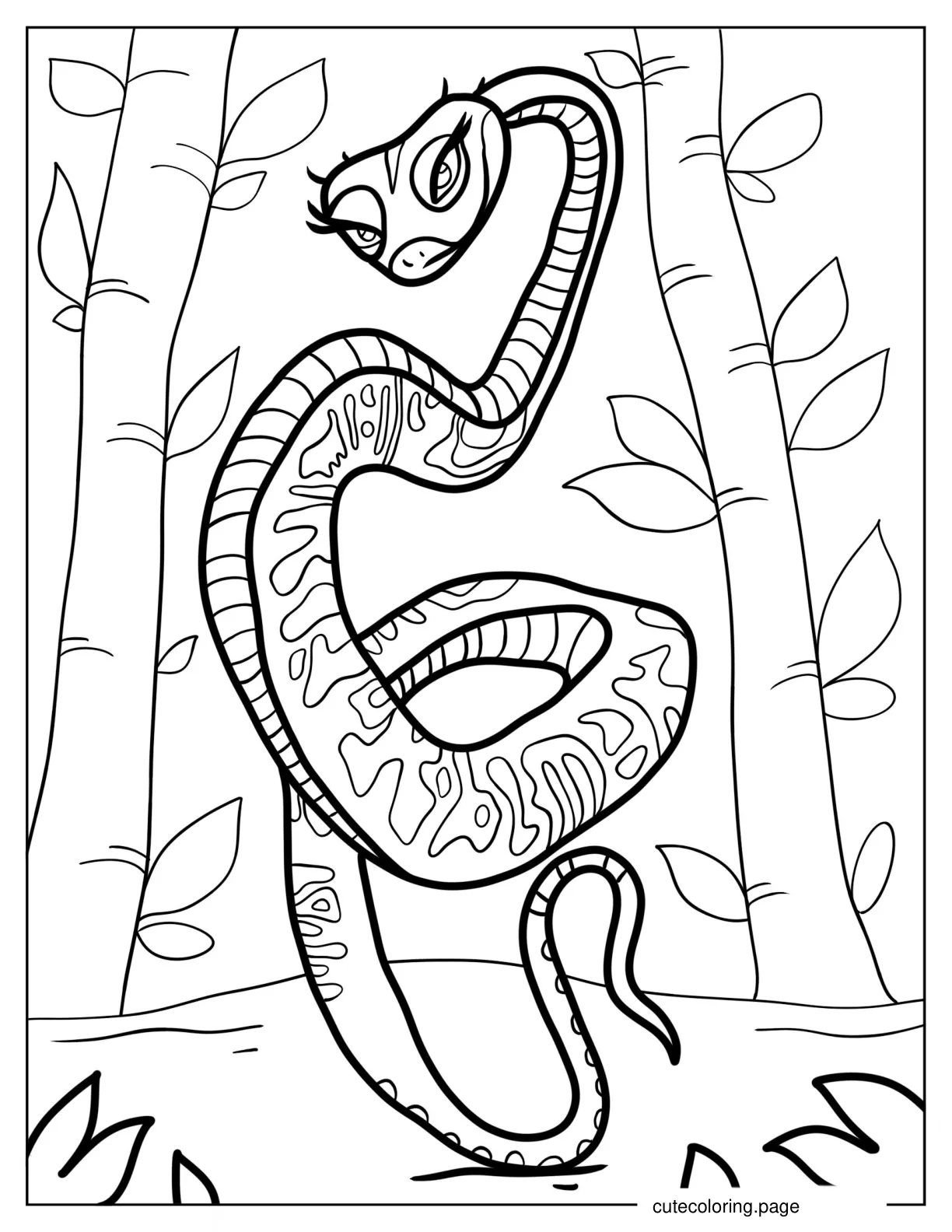 Viper In The Forest coloring page