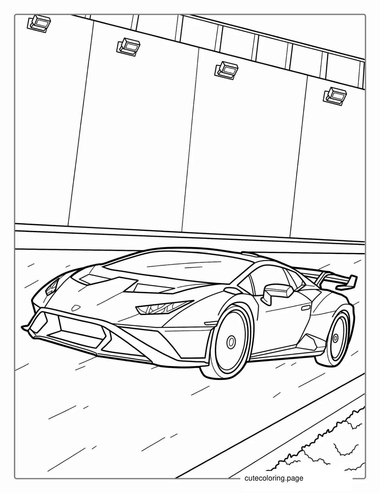 Coloring Page Of Lamborghini Huracan coloring page