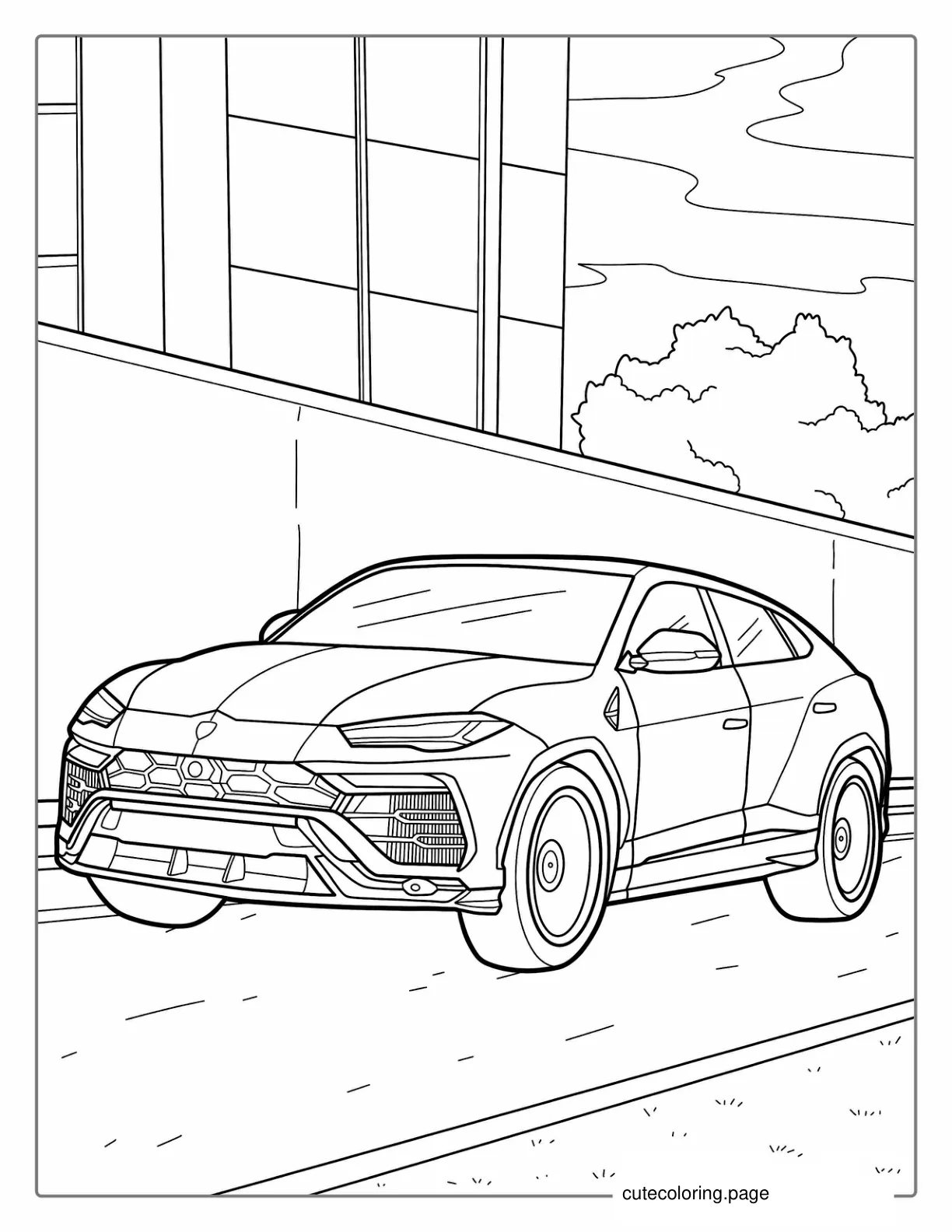 Lamborghini Urus Coloring Sheet coloring page