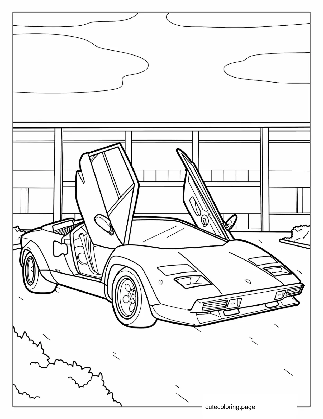 Vintage Lamborghini Gallardo Coloring Page coloring page