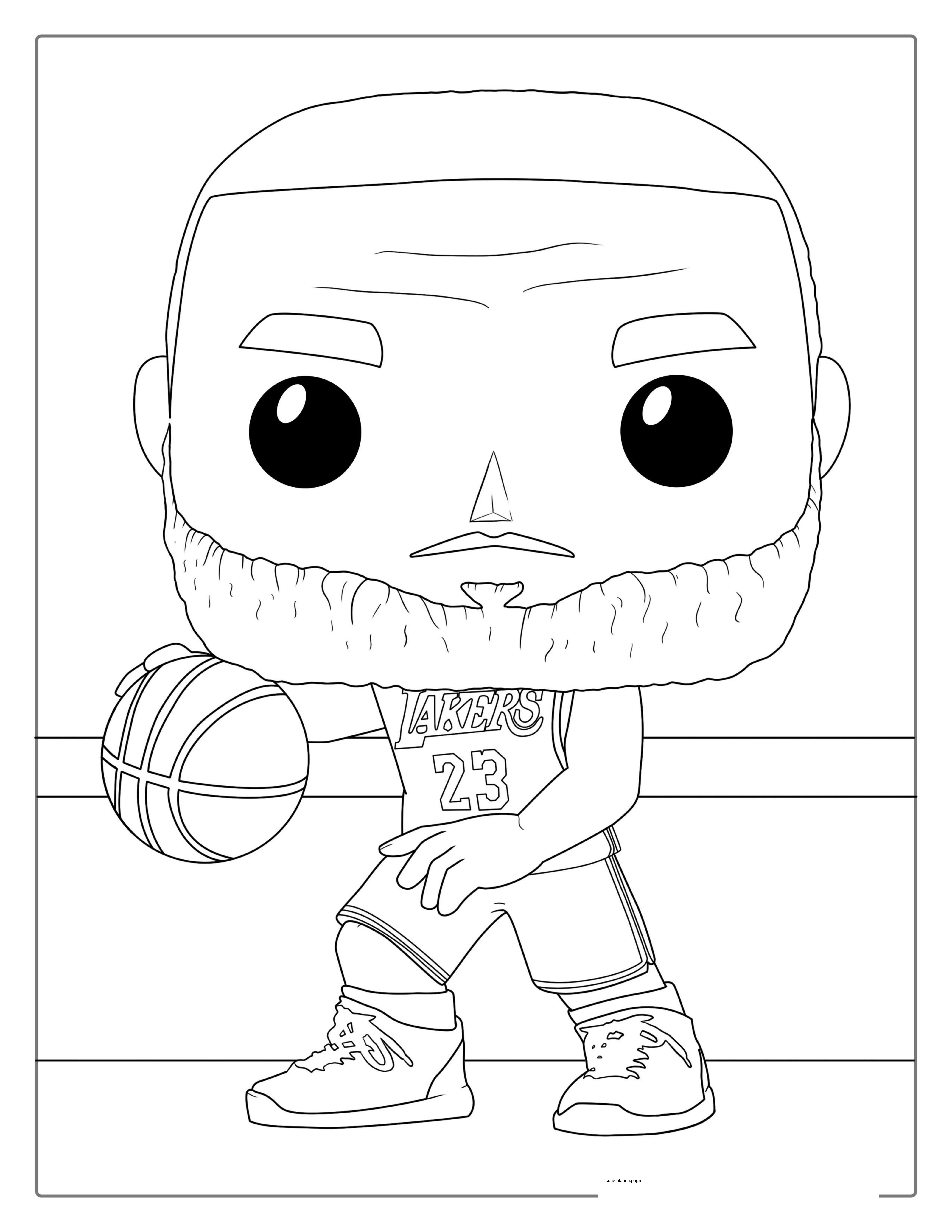 Funko Pop LeBron James Coloring In coloring page