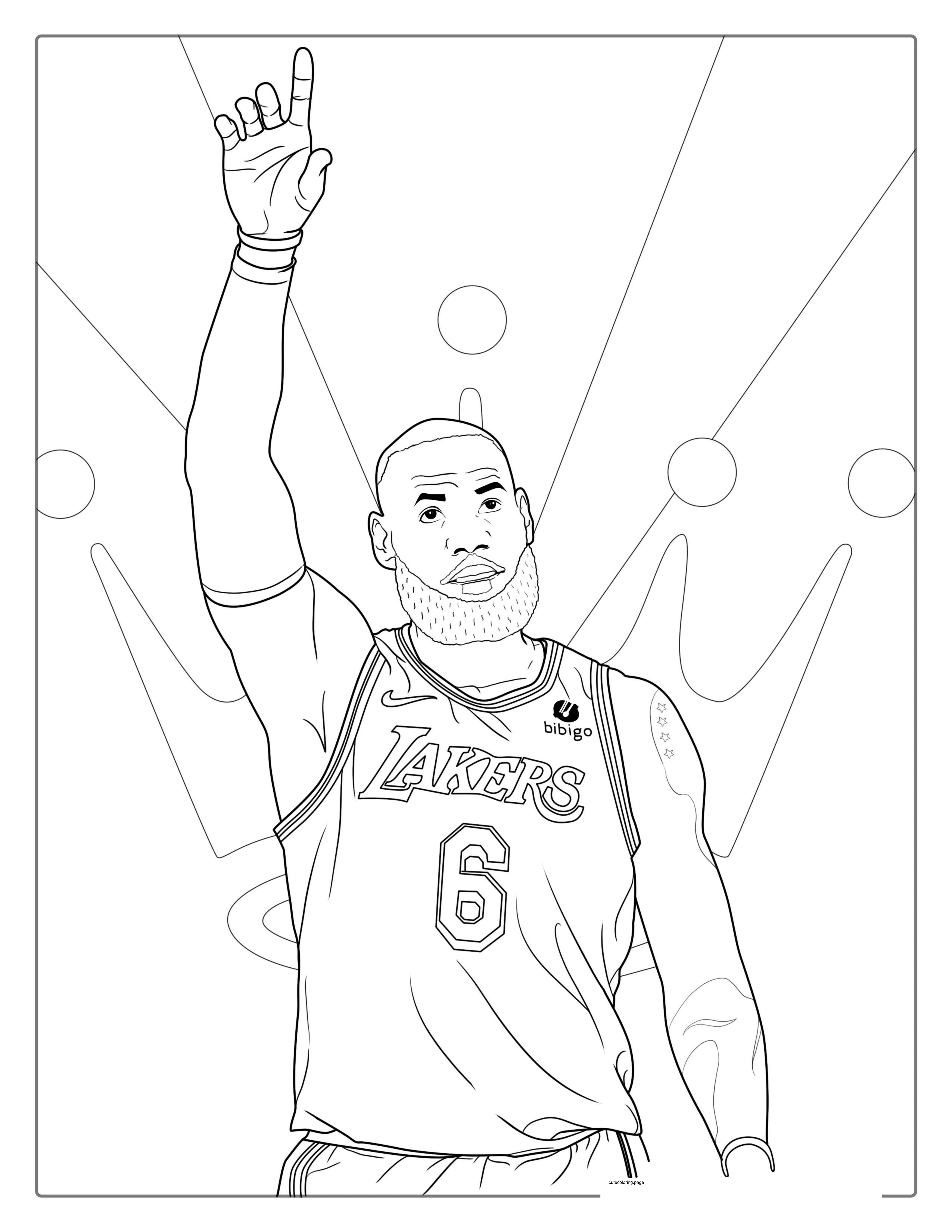 King LeBron James To Color coloring page