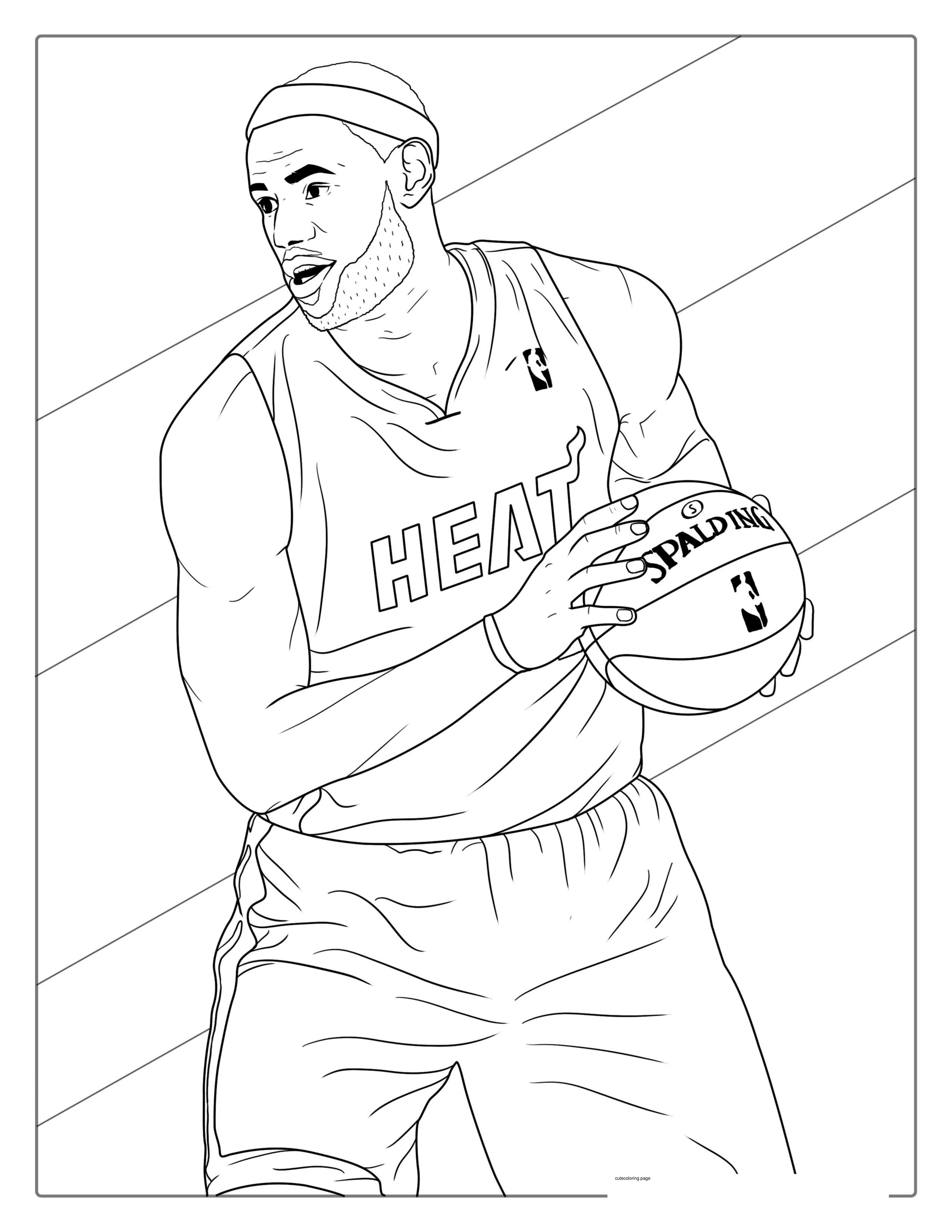 LeBron James Coloring In Pages For Kids coloring page