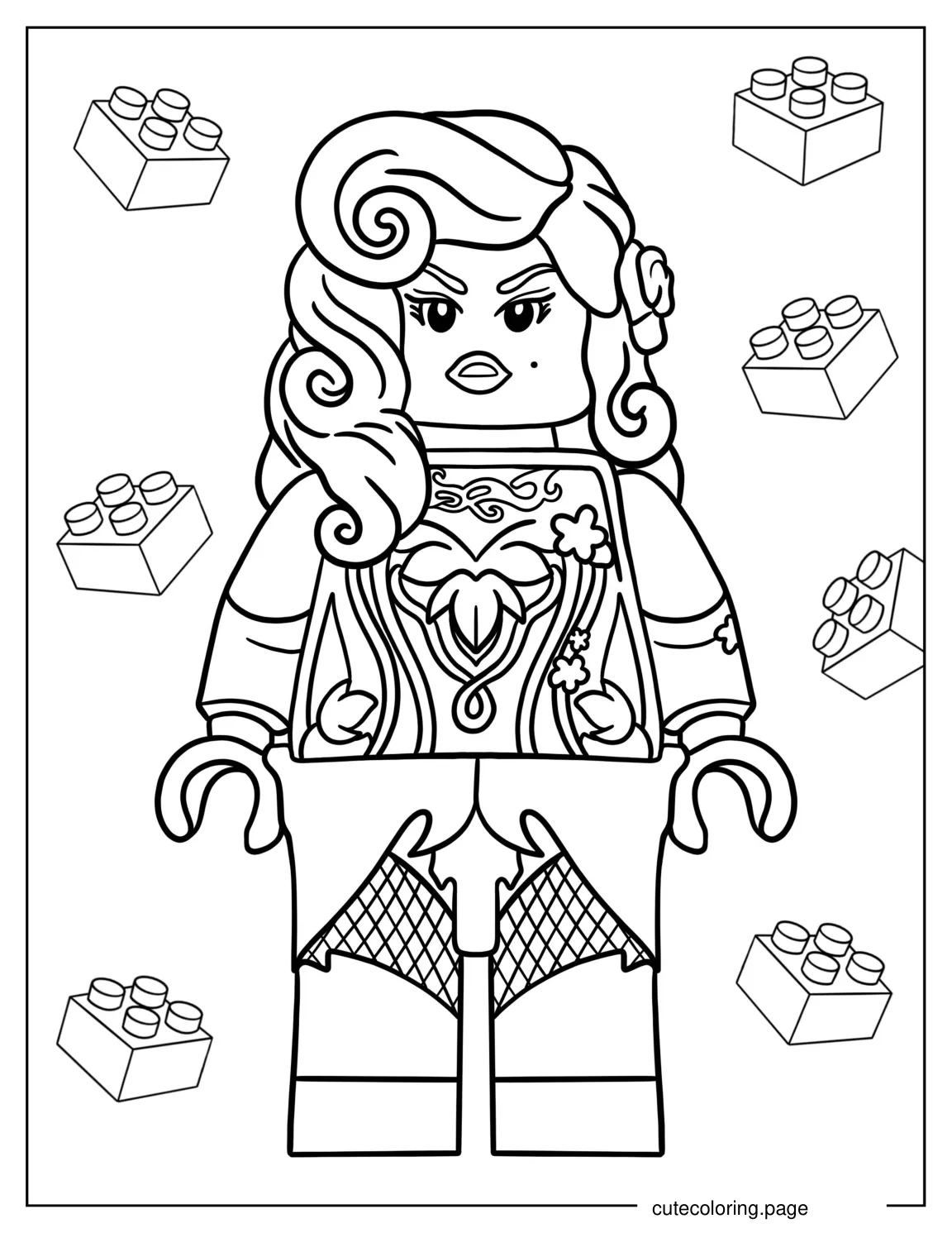 Coloring Page Of Lego Poison Ivy coloring page