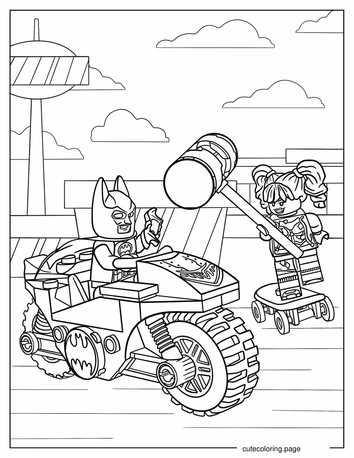 Lego Batman And Harley Quinn 1 coloring page