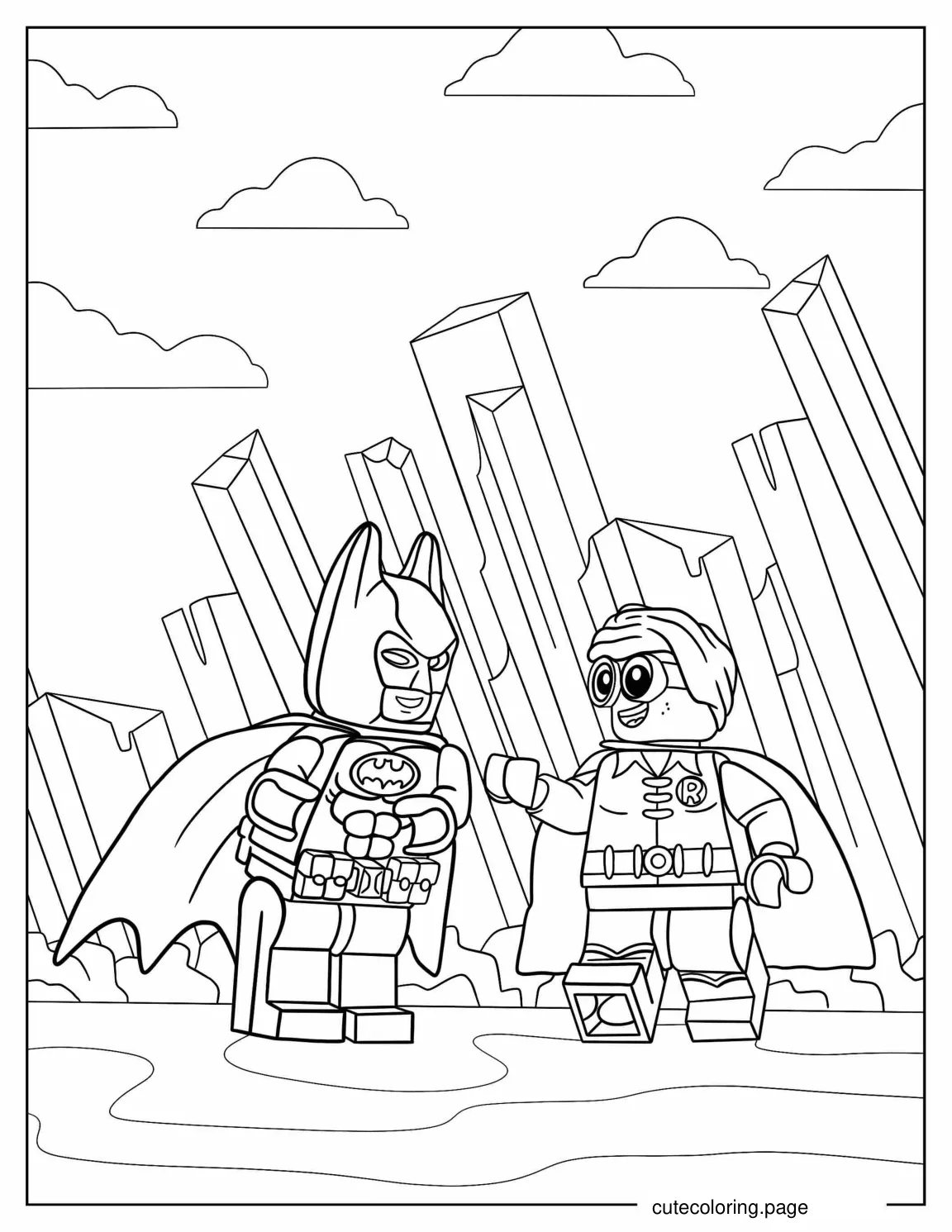 Lego Batman And Robin To Color 1 coloring page