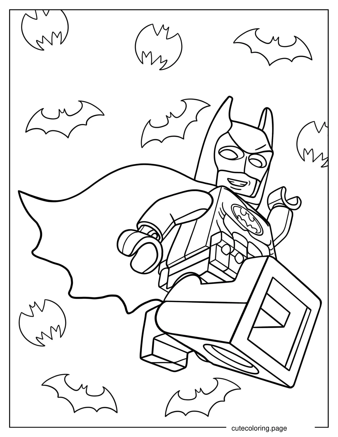 Lego Batman Jumping Through The Sky 1 coloring page