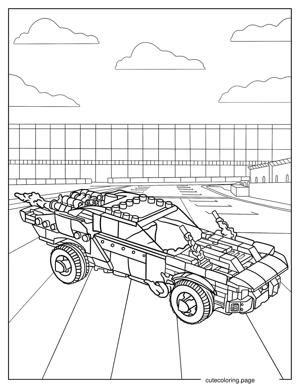 Lego Batmobile To Color 1 coloring page