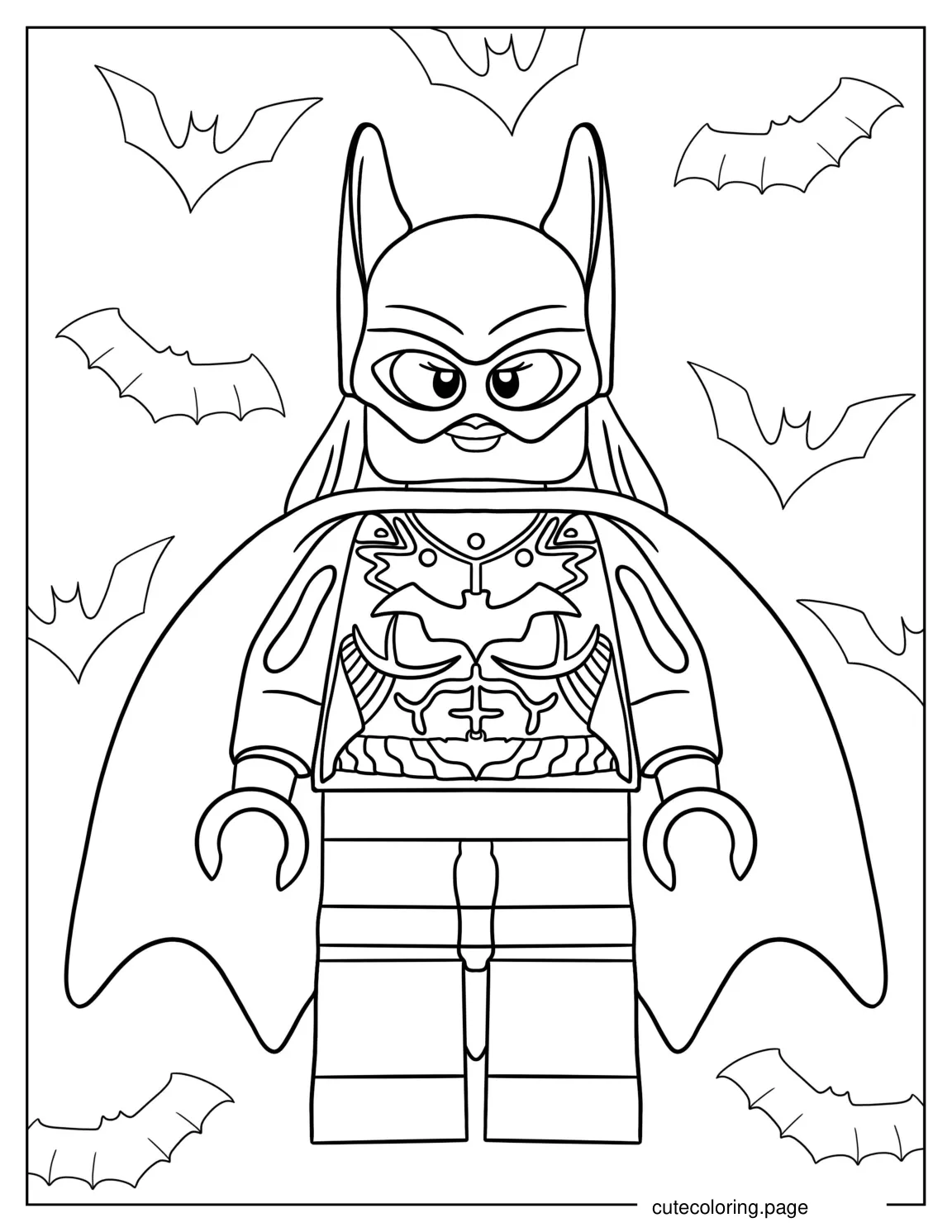 Lego Batwoman Coloring Sheet 1 coloring page