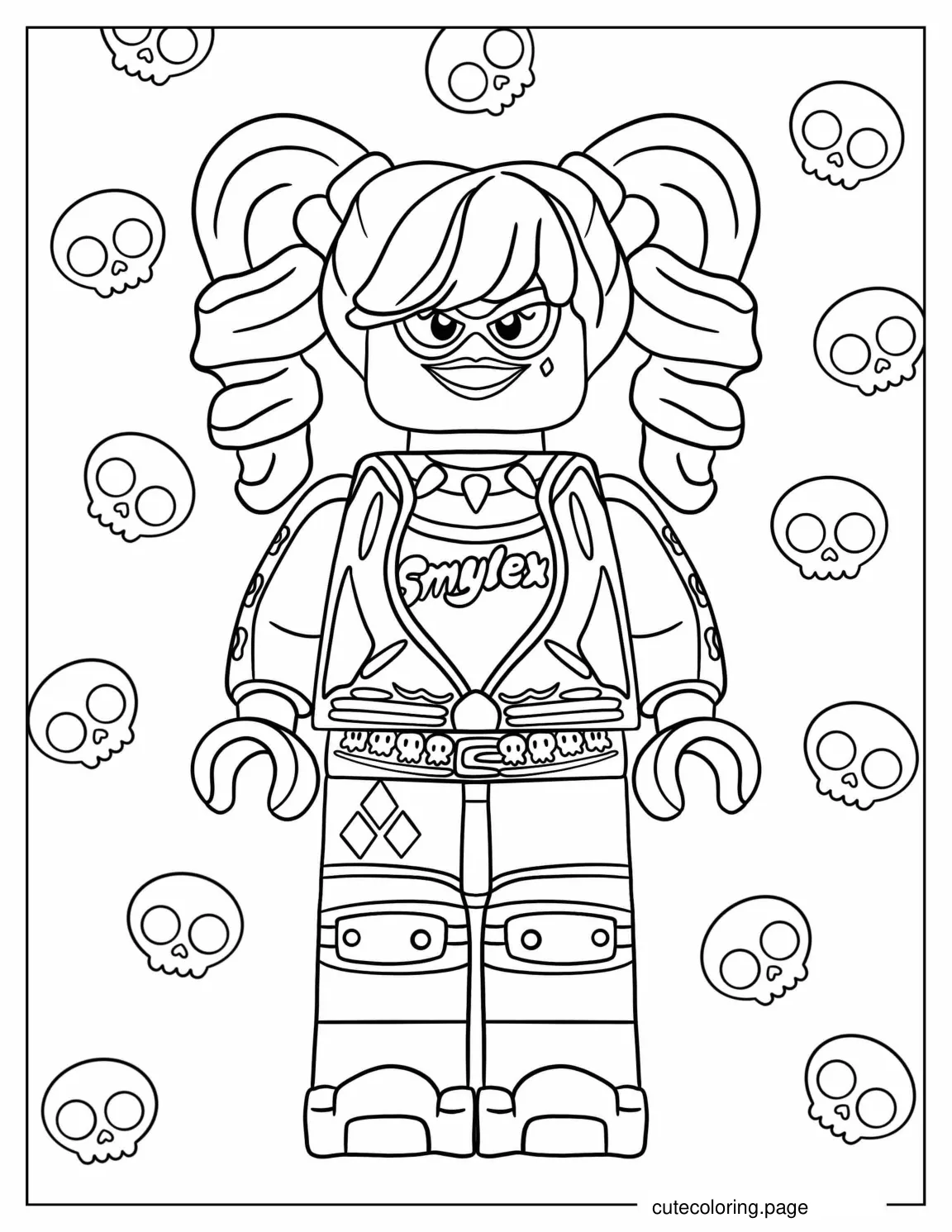 Lego Harley Quinn To Color 1 coloring page