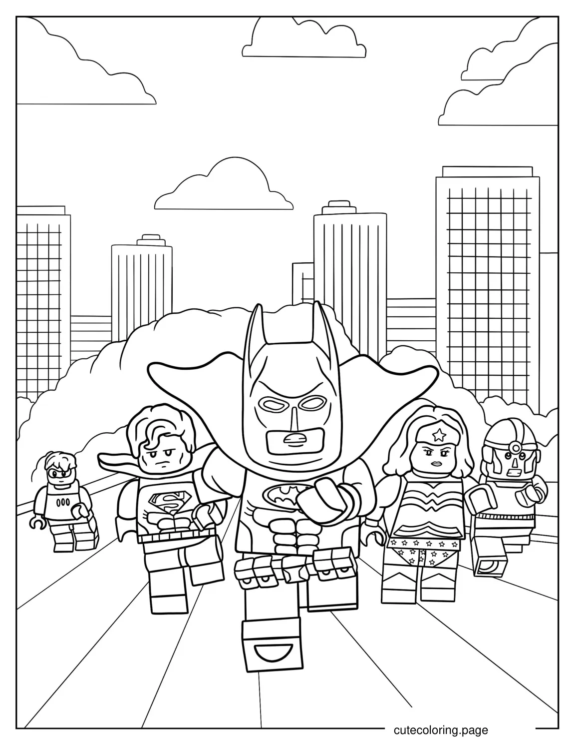 Lego Justice League Coloring Page 1 coloring page