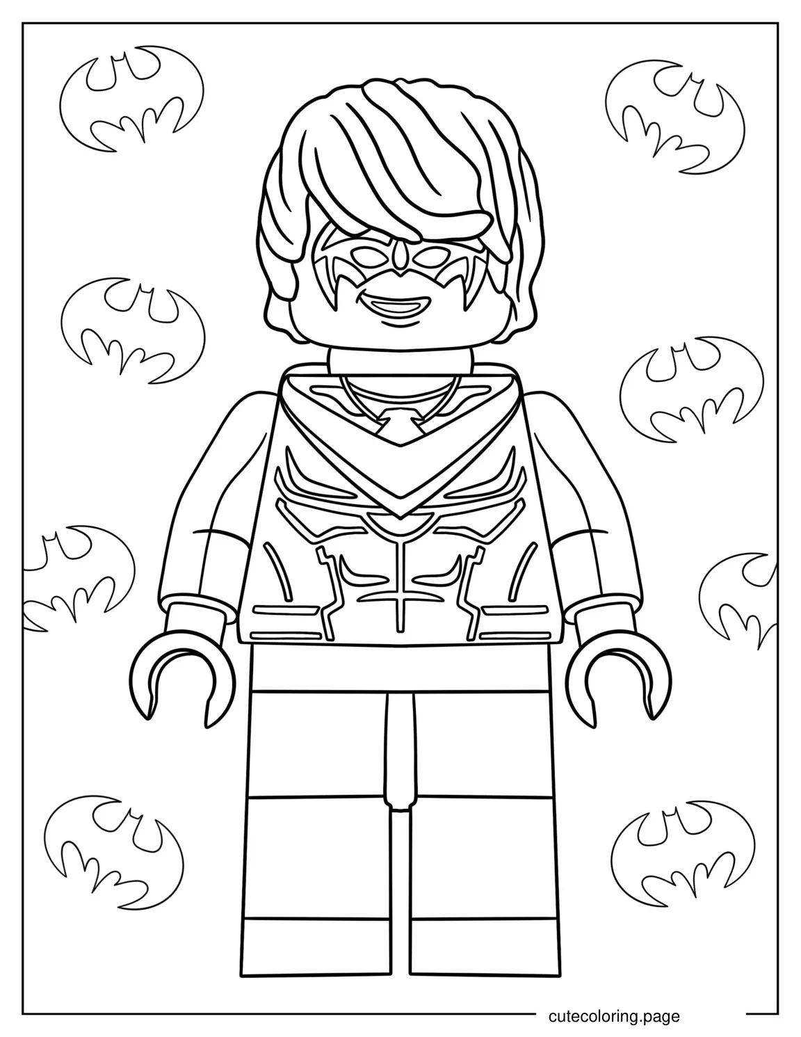 Lego Nightwing Character To Color 1 coloring page