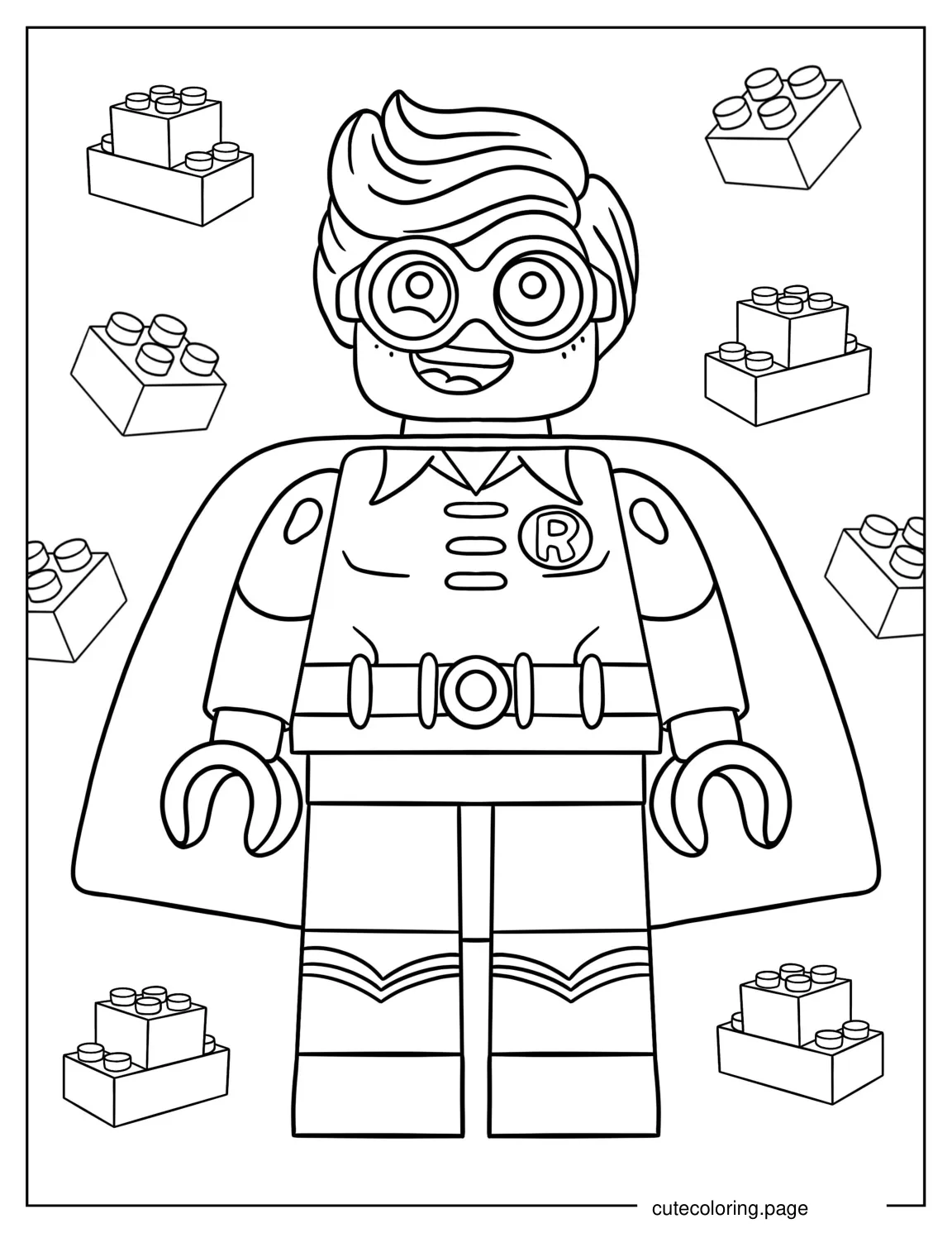 Lego Robin Coloring Page 1 coloring page