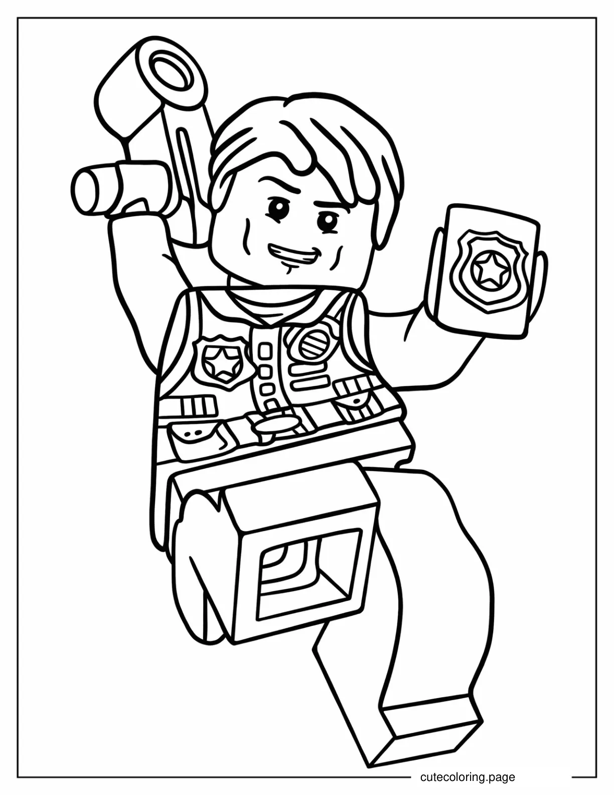 Chase McCain From Lego City Undercover coloring page