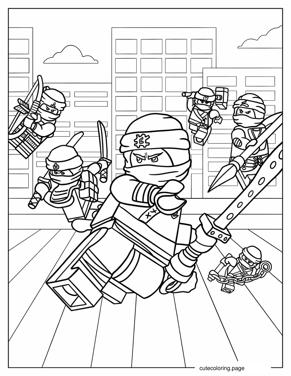 Coloring Page Of Lego Ninjago Movie Poster coloring page