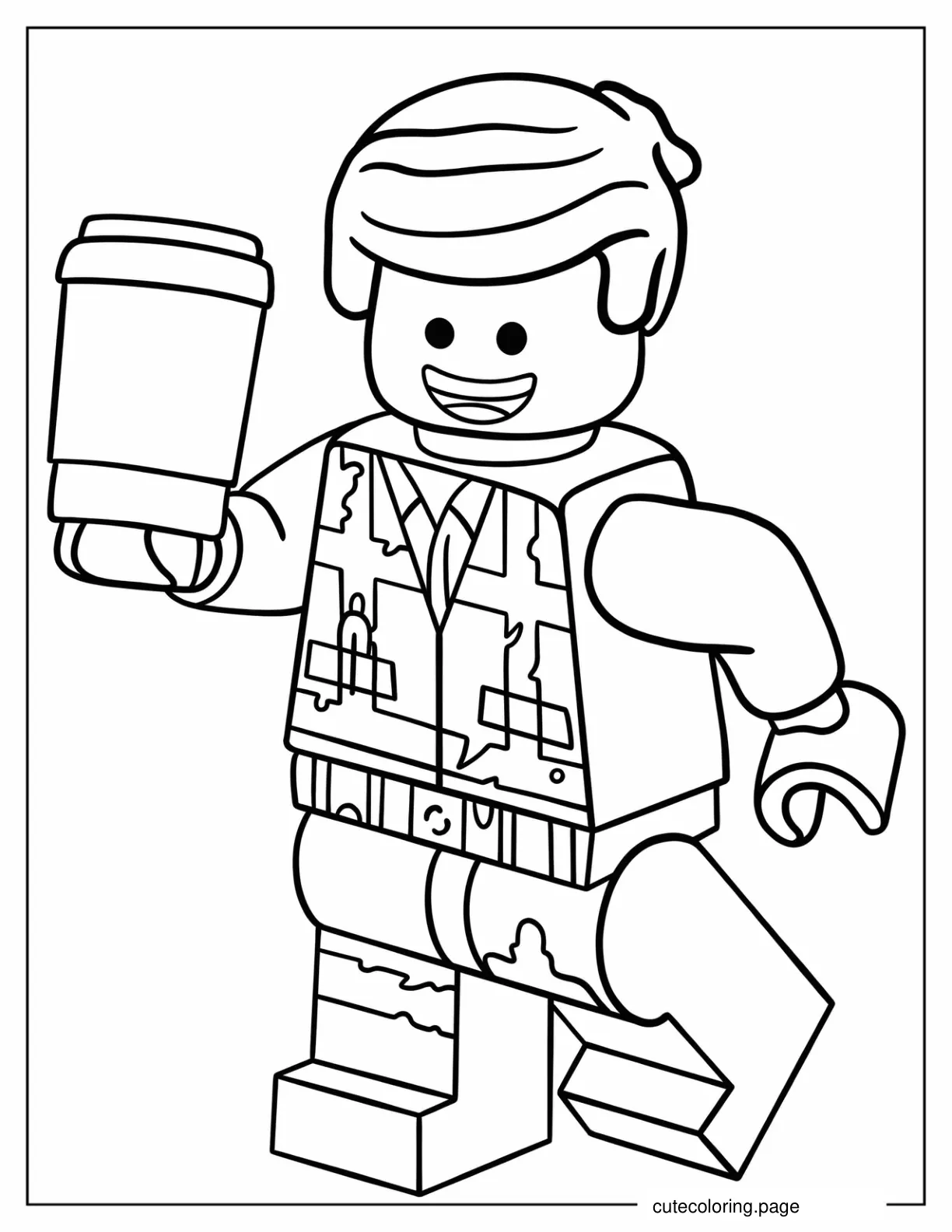 Easy Coloring Sheet Of Emmet Brickowski coloring page