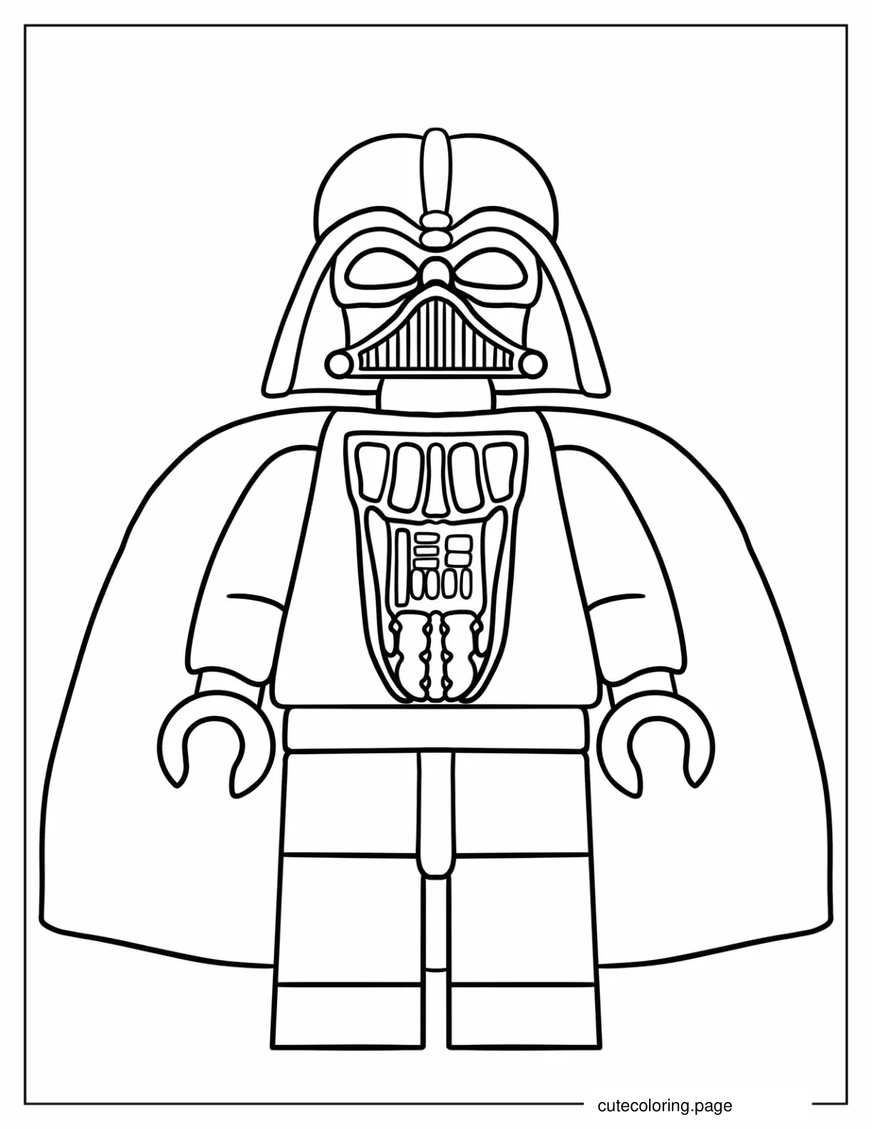 Easy Lego Darth Vader Coloring Page coloring page