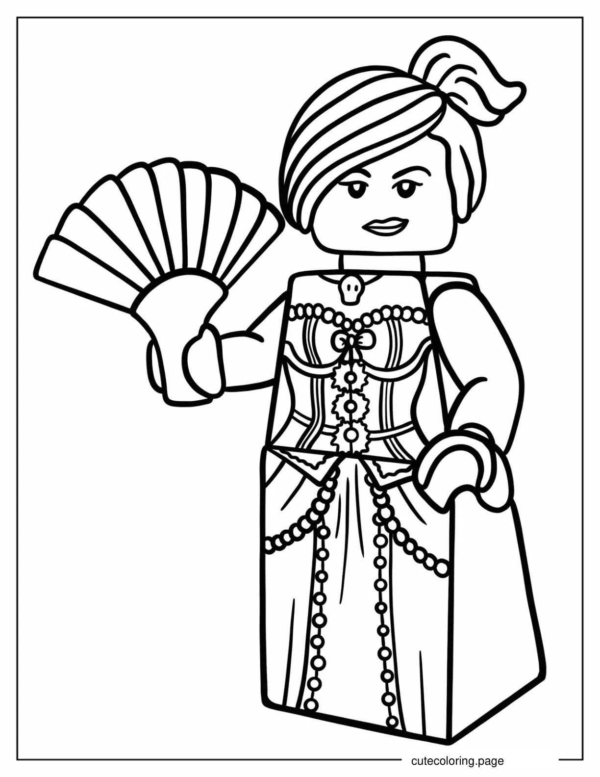 Kawaii Lego Lucy Wyldstyle To Color coloring page