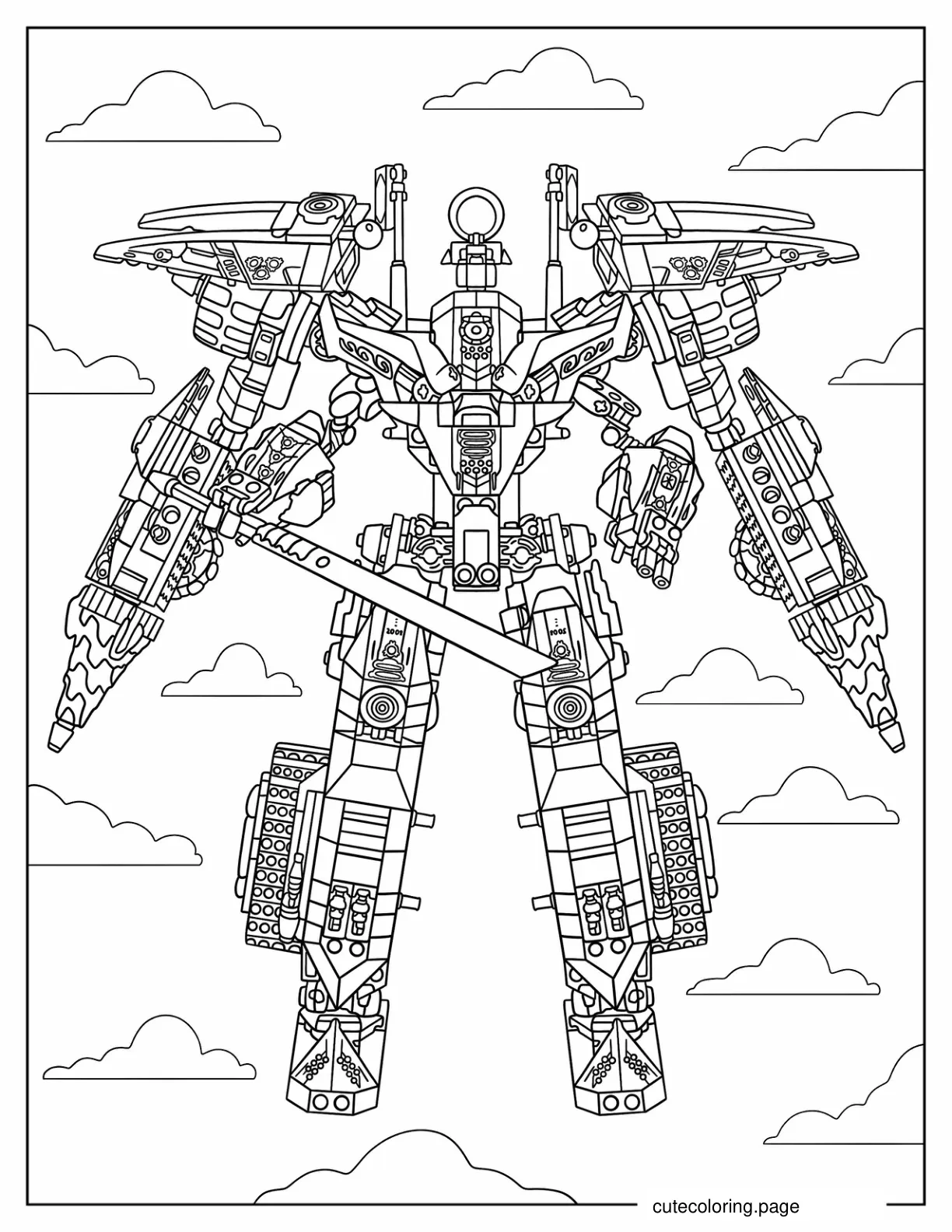 LEGO 71765 Ninjago Ninja Ultra Combo Mech coloring page