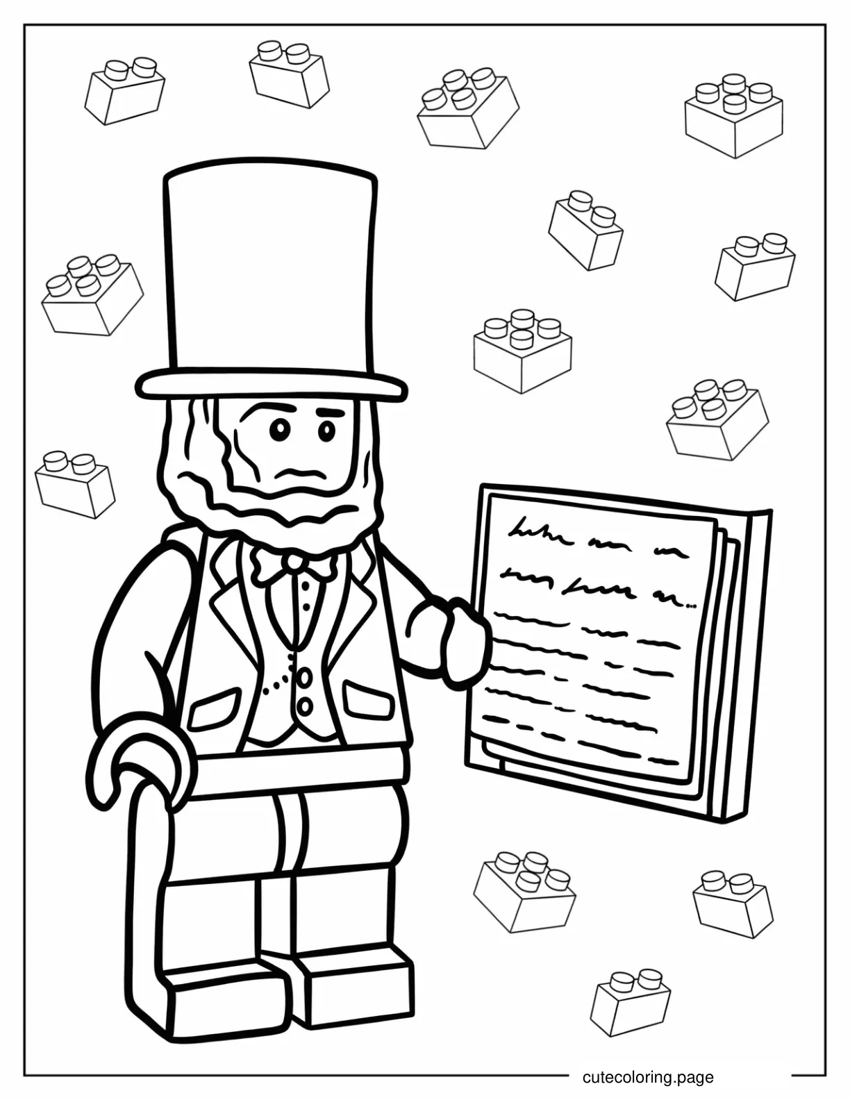 Lego Abraham Lincoln coloring page