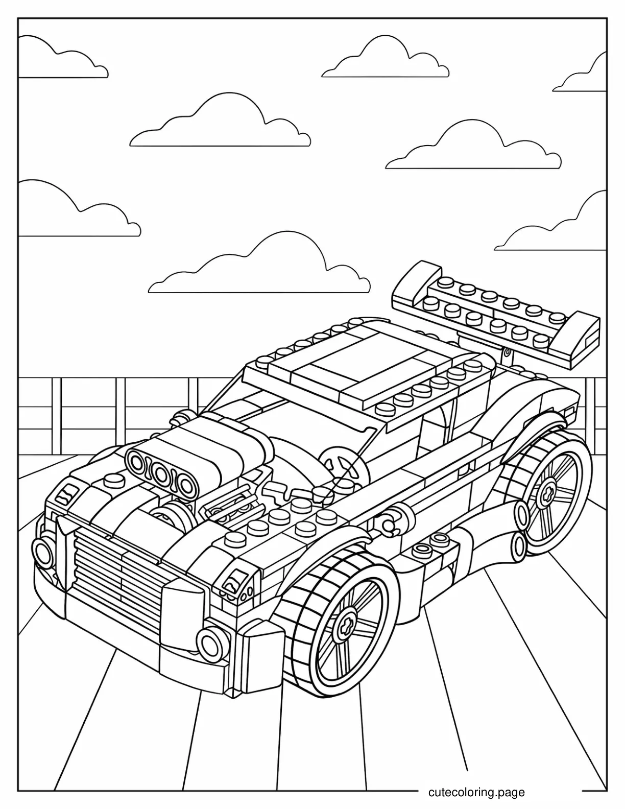 Lego Creator Street Racer coloring page