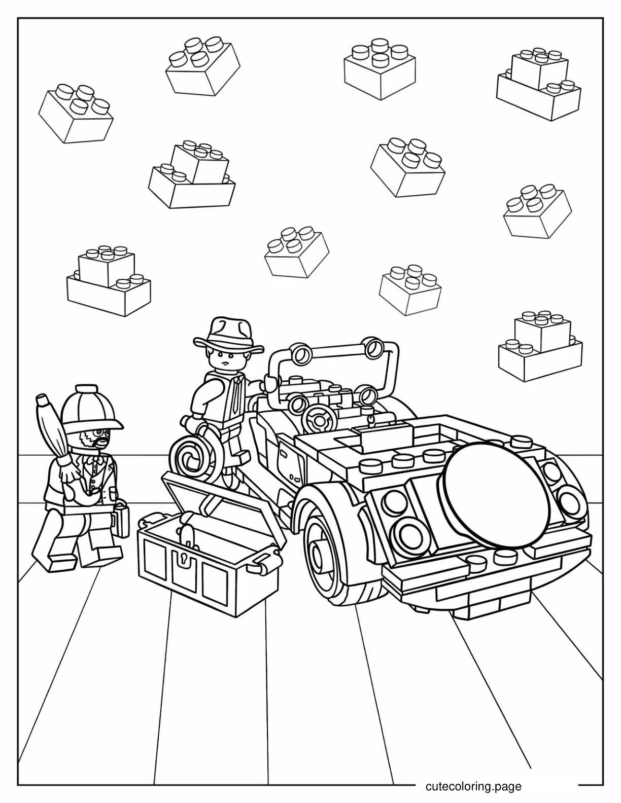 Lego Indiana Jones Coloring In For Kids coloring page