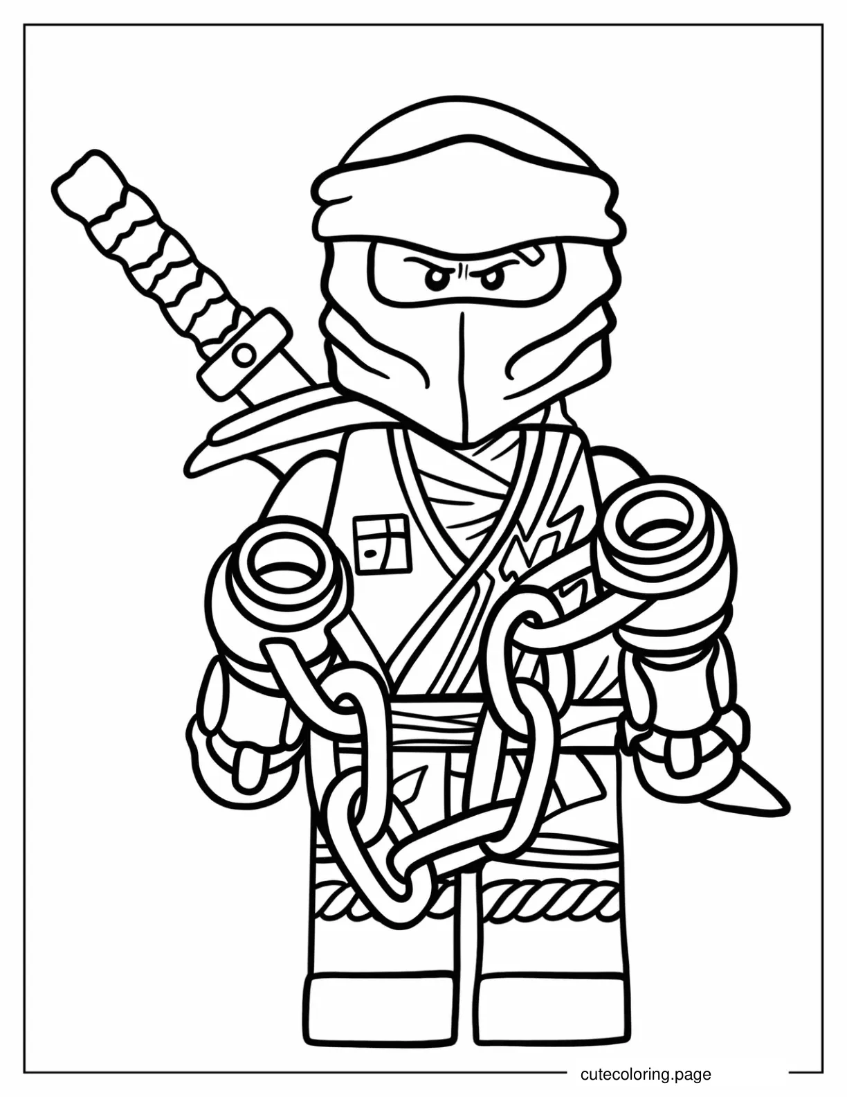 Lego Ninjago Jay Outline coloring page