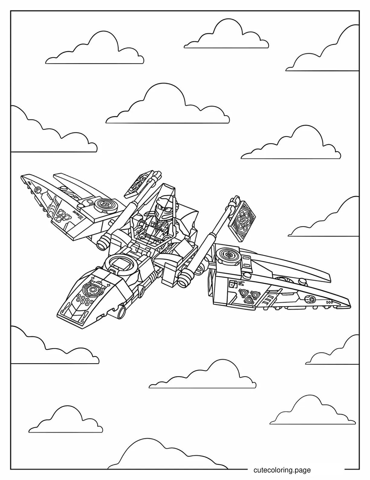 Lego Ninjago Ninja Ultra Combo Mech coloring page