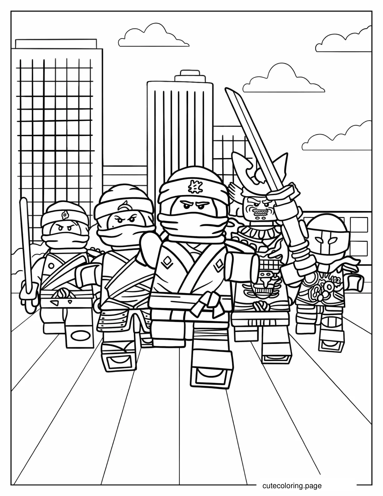 Lego Ninjago Ready To Fight coloring page