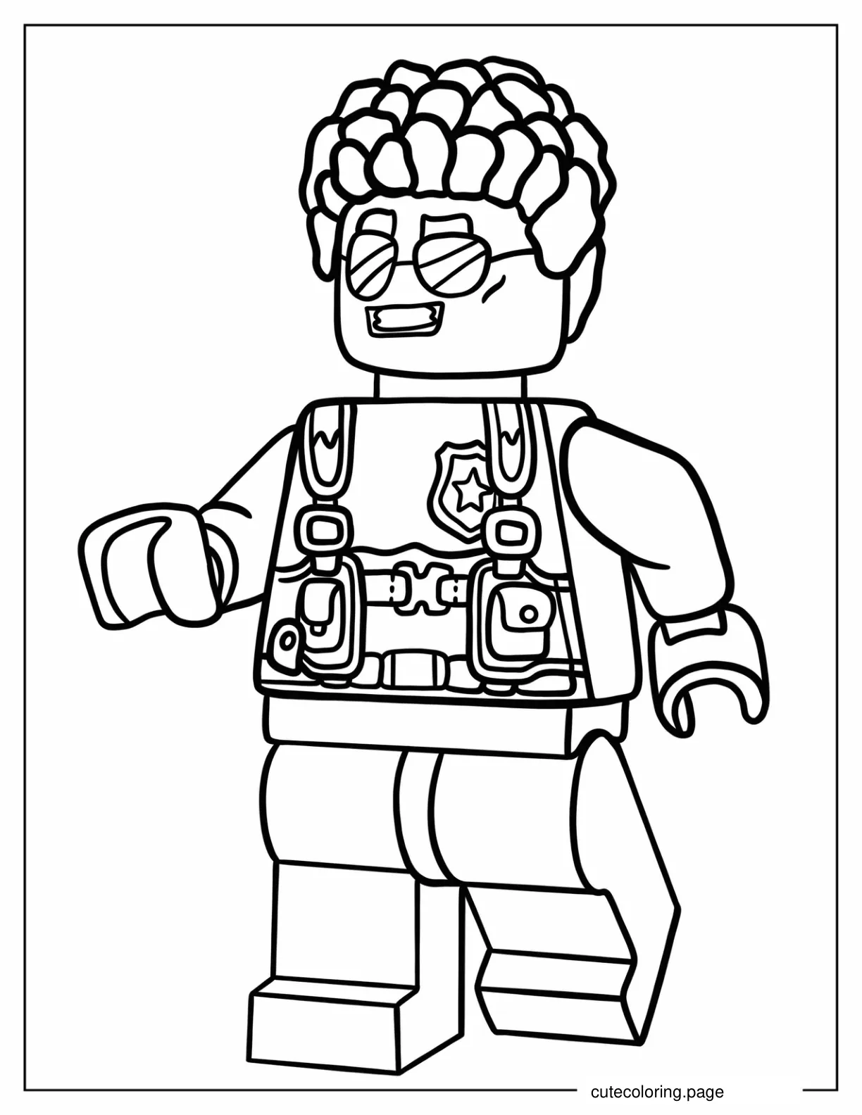 Lego Police Officer Duke DeTain coloring page