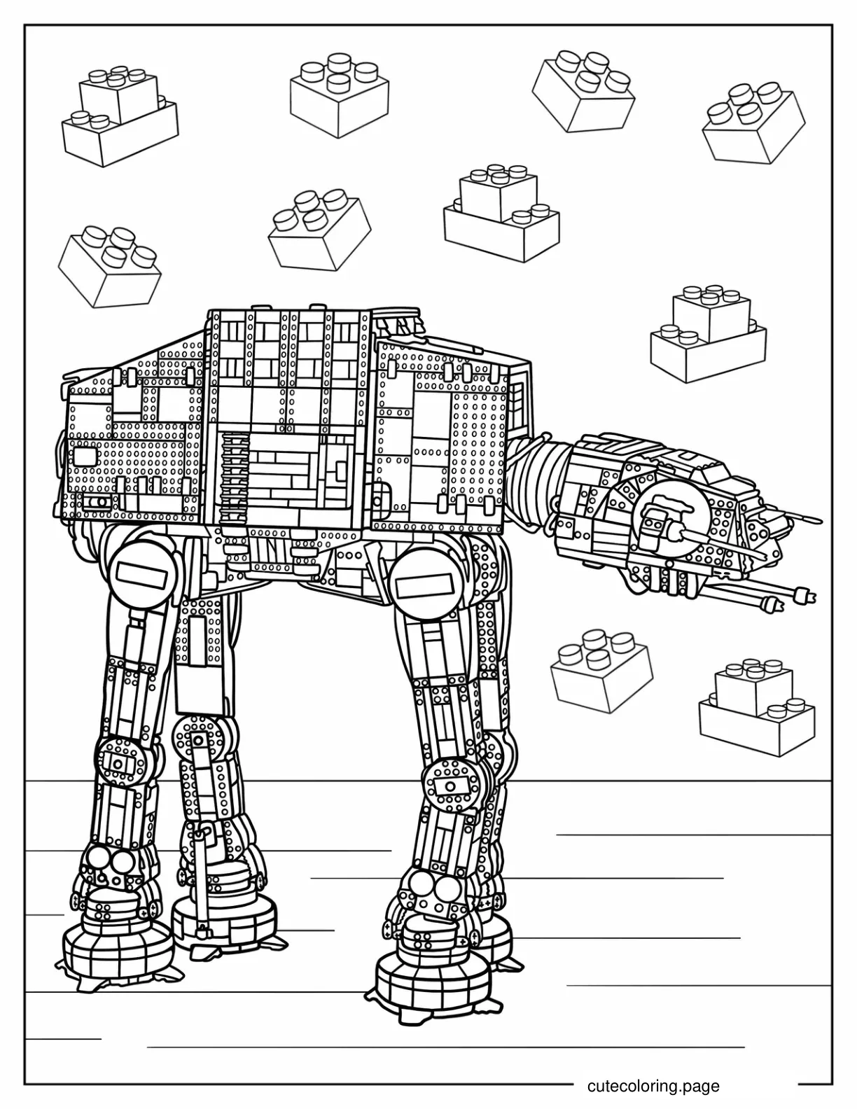 Lego Star Wars AT AT coloring page