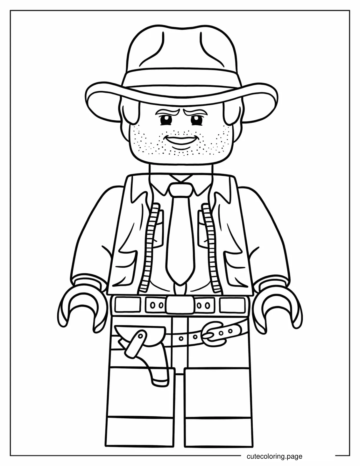 Simple Outline Of Lego Indiana Jones coloring page